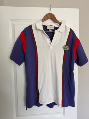 Authentic Gucci Mens Interlock GG Polo shirt.